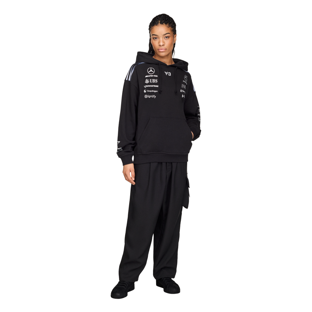 ADIDAS - Y-3 Mercedes - Amg Petronas Formula 1 Team Hoodie - Black - image 6