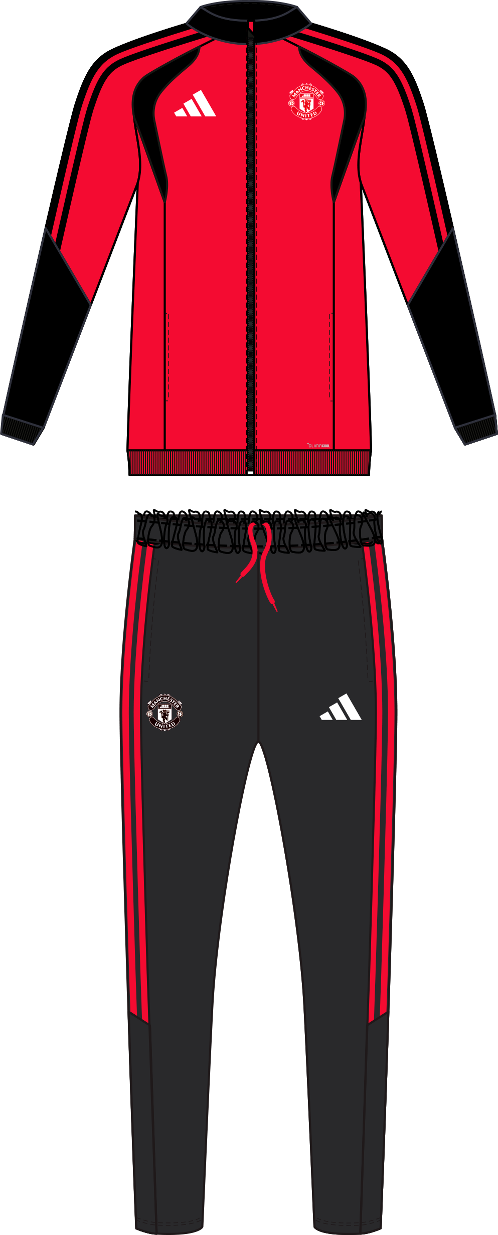 ADIDAS - Manchester United 26/27 Tiro Track Suit Infants - Red - image 1