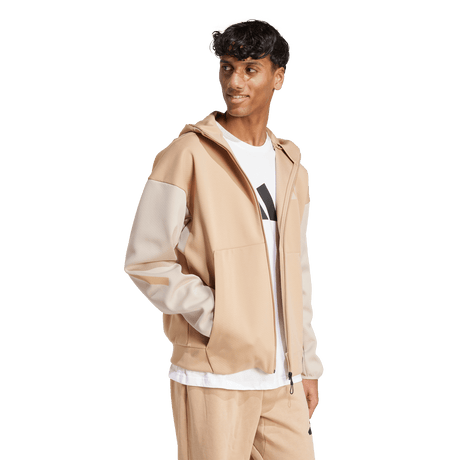 ADIDAS - Z.N.E. Adidas Felpa Con Cappuccio E Zip Integrale - Uomo - Brown - image 4
