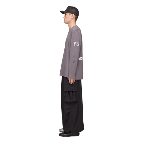 ADIDAS - Y-3 Mercedes - Amg Petronas Formula 1 Team Chaos Logo Long Sleeve Tee - Grey - image 4