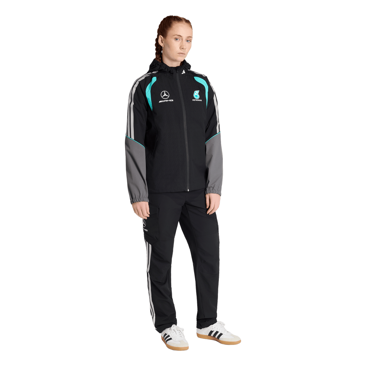 ADIDAS - Mercedes - Amg Petronas Formula 1 Team Mechanics Rain Jacket - Donna - Black - image 4