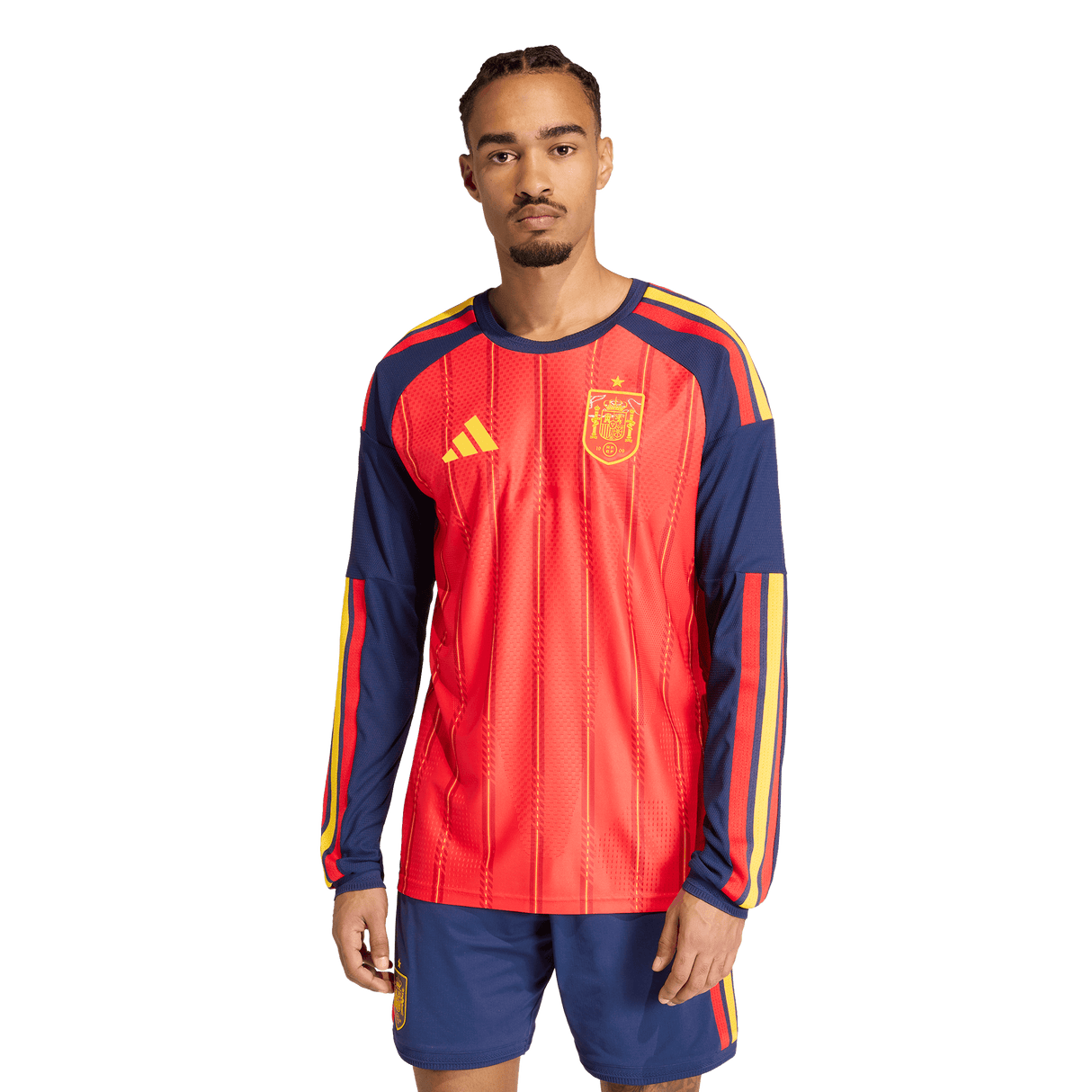 ADIDAS - Maglia Home Authentic Long Sleeve Spain 26 - Uomo - Red - image 3