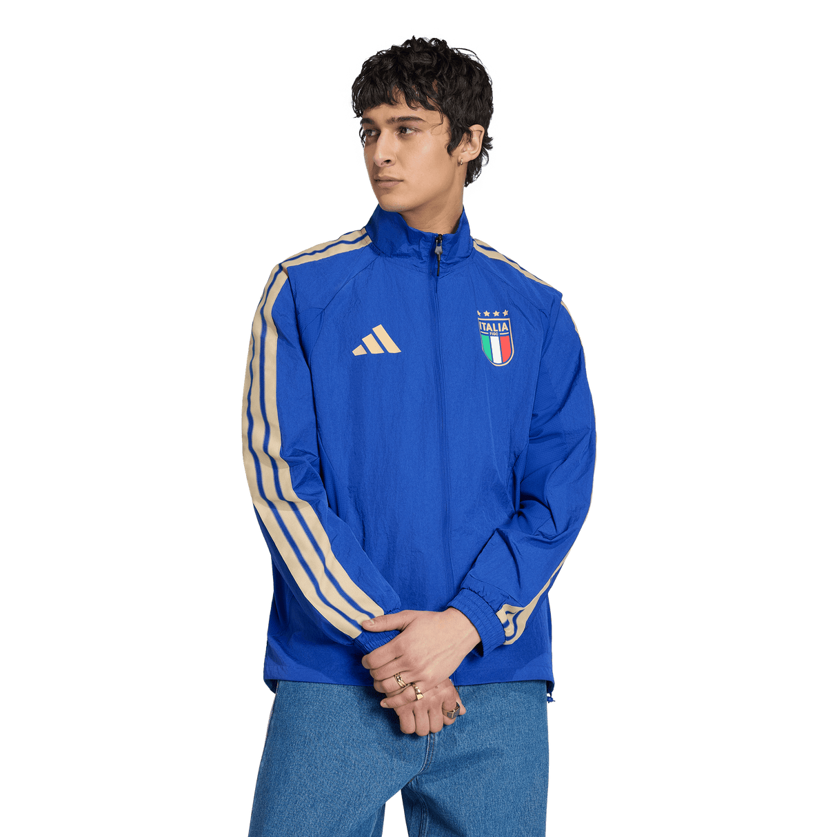 ADIDAS - Italy Home Anthem Jacket - Uomo - Blue - image 2