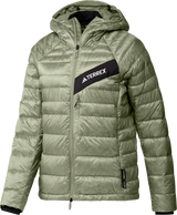 ADIDAS - TERREX Techrock CLIMAWARM+ Down Hooded Jacket - Donna - Green - image 1