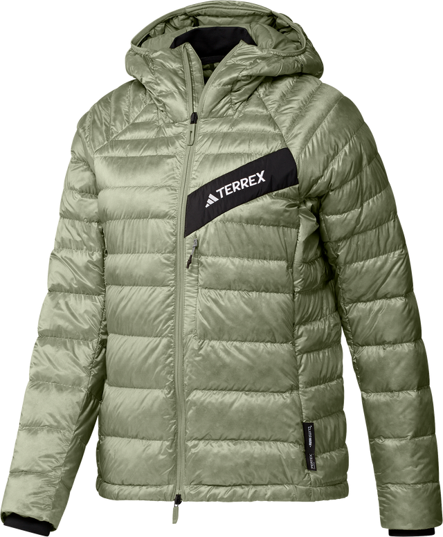 ADIDAS - TERREX Techrock CLIMAWARM+ Down Hooded Jacket - Donna - Green - image 1