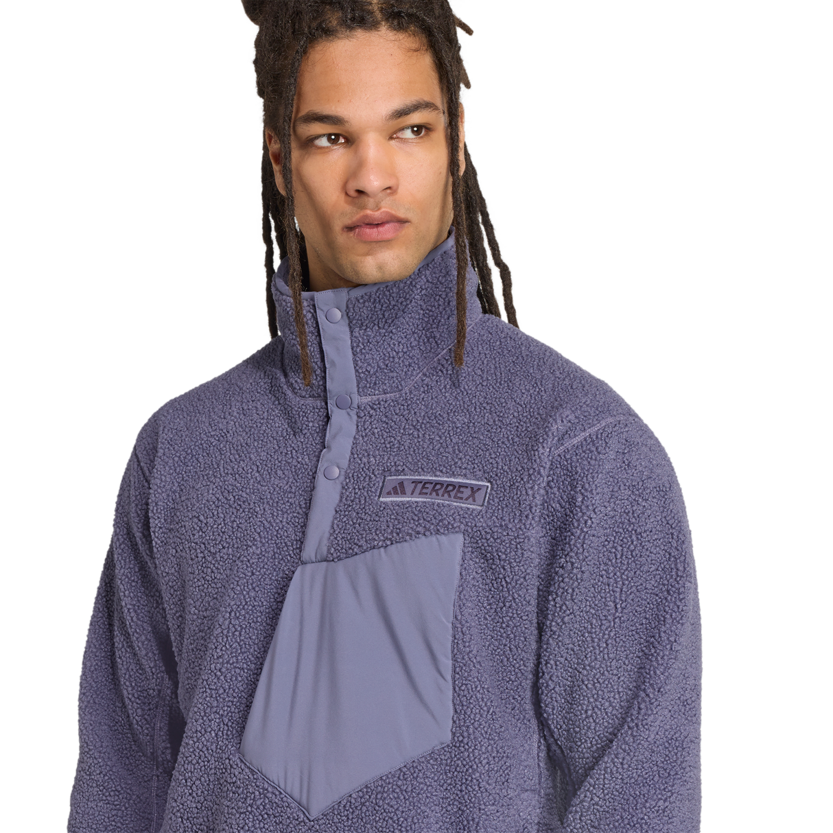 ADIDAS - Felpa TERREX Xploric High Pile Fleece Pullover - Uomo - Purple - image 5