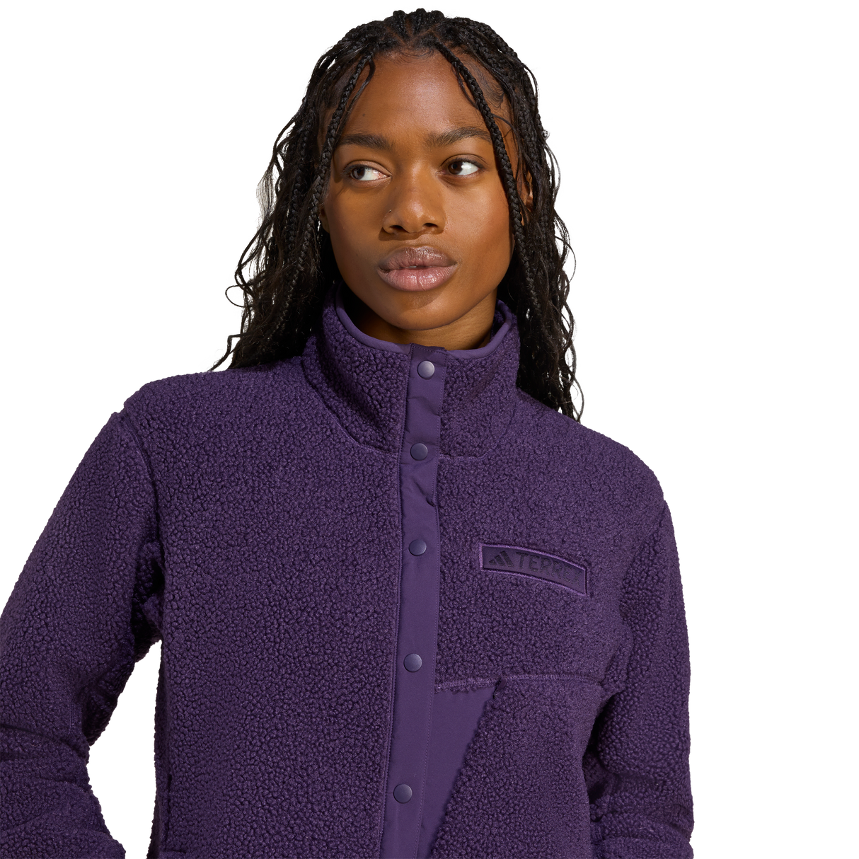 ADIDAS - Felpa TERREX Xploric High Pile Fleece Pullover - Donna - Purple - image 6