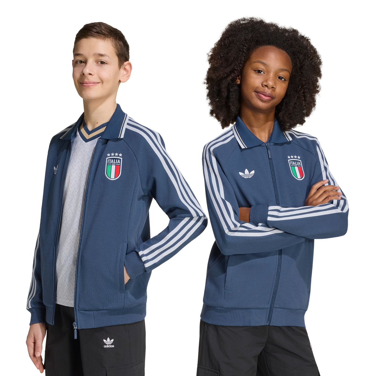 ADIDAS - Italy Away Anthem Jacket Kids - Blue - image 8