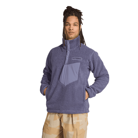 ADIDAS - Felpa TERREX Xploric High Pile Fleece Pullover - Uomo - Purple - image 2