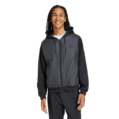 ADIDAS - Essentials CLIMAWARM 3 Stripes Insulated Hooded Hybrid Jackets - Uomo - Black - image 2