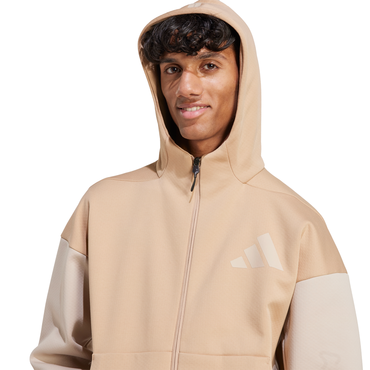 ADIDAS - Z.N.E. Adidas Felpa Con Cappuccio E Zip Integrale - Uomo - Brown - image 5