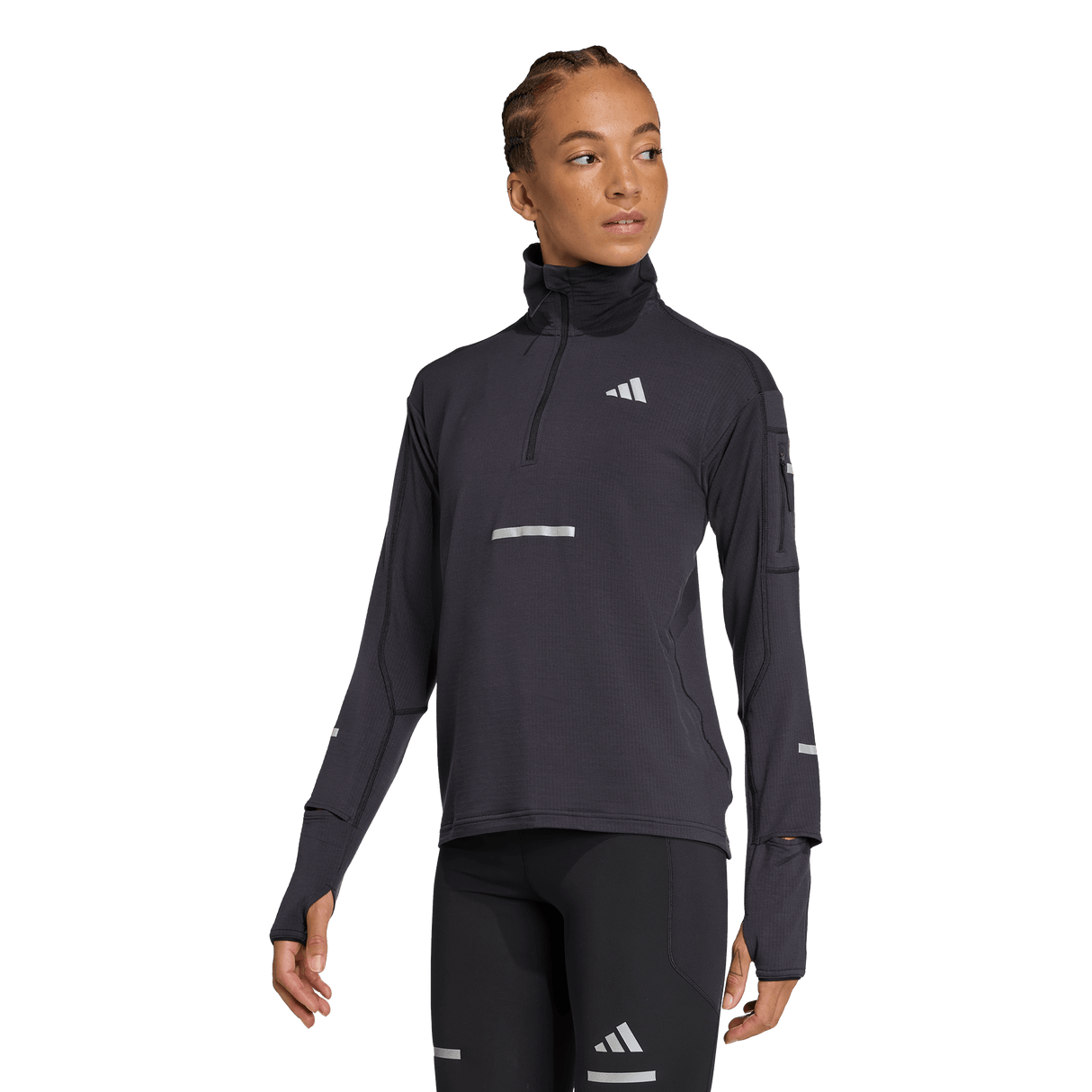 ADIDAS - Maglia Da Running Adi365 CLIMAWARM+ Half Zip - Donna - Black - image 2