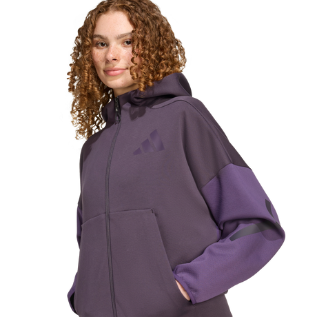 ADIDAS - Z.N.E. Adidas Felpa Con Cappuccio E Zip Integrale - Donna - Purple - image 6