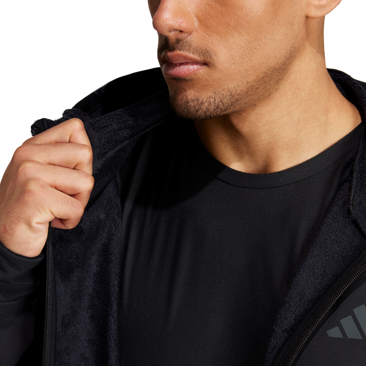 ADIDAS - Felpa Con Cappuccio Designed For Training COLD.RDY Full-Zip - Uomo - Black - image 8