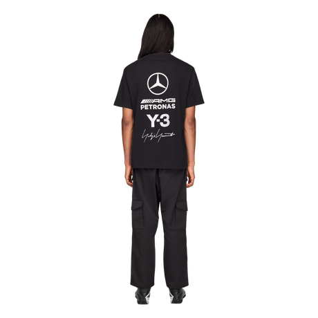 ADIDAS - Y-3 Mercedes - Amg Petronas Formula 1 Team Logo Stack Short Sleeve Tee - image 3