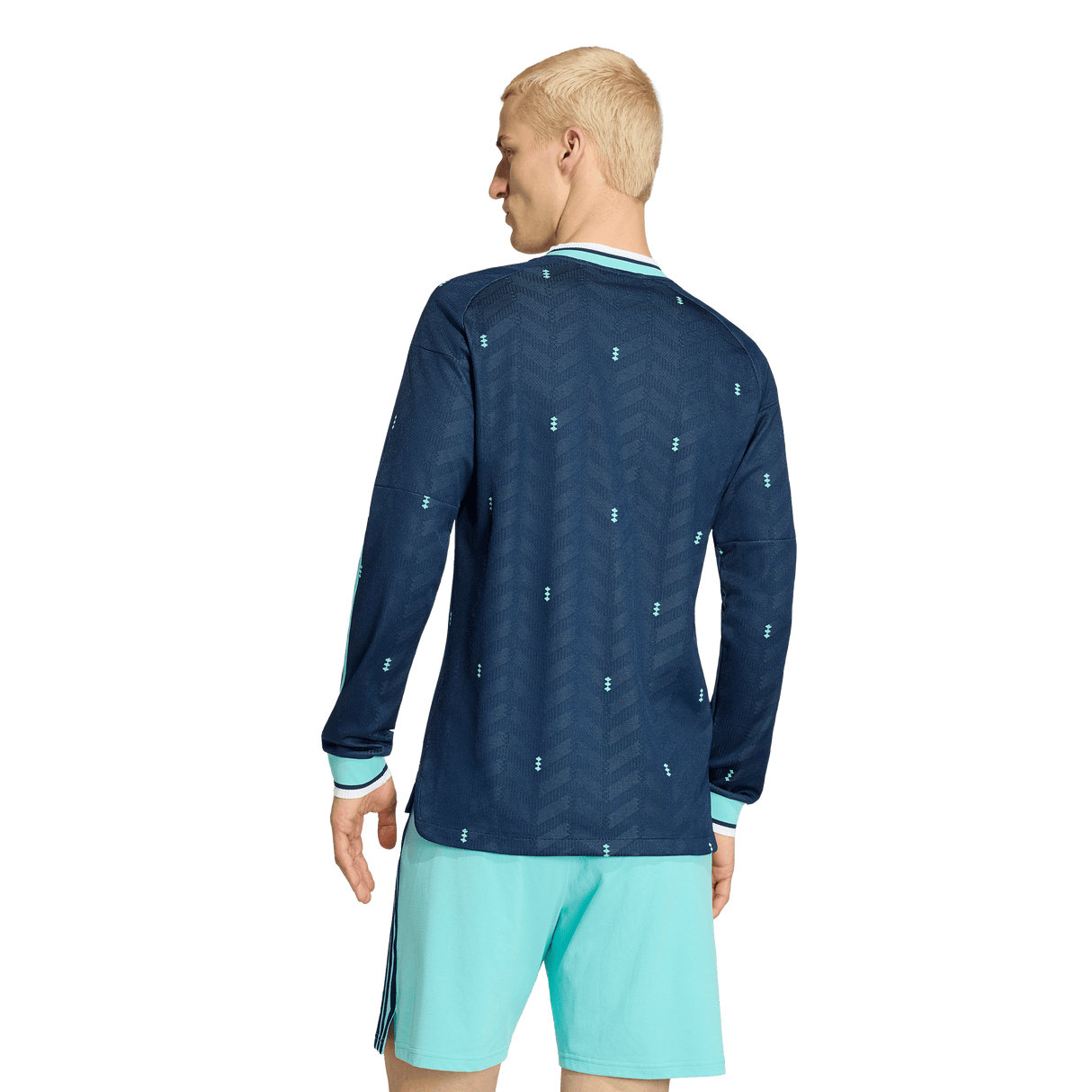 ADIDAS - Germany 26 Away Authentic Long Sleeve Jersey - Uomo - Blue - image 4