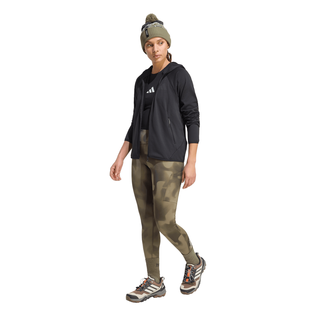 ADIDAS - TERREX Xperior CLIMAWARM+ Ventknit Fleece Hooded Jacket - Donna - Black - image 4