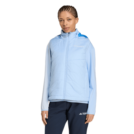 ADIDAS - TERREX Multi CLIMAWARM Insulated Hooded Vest - Donna - Blue - image 2