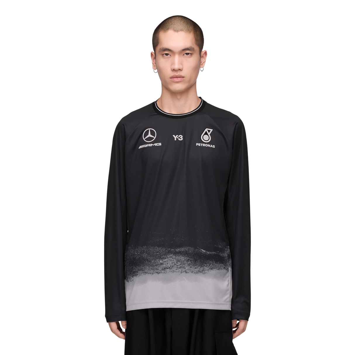 ADIDAS - Y-3 Mercedes - Amg Petronas Formula 1 Team Mechanics Long Sleeve Jersey - Black - image 2