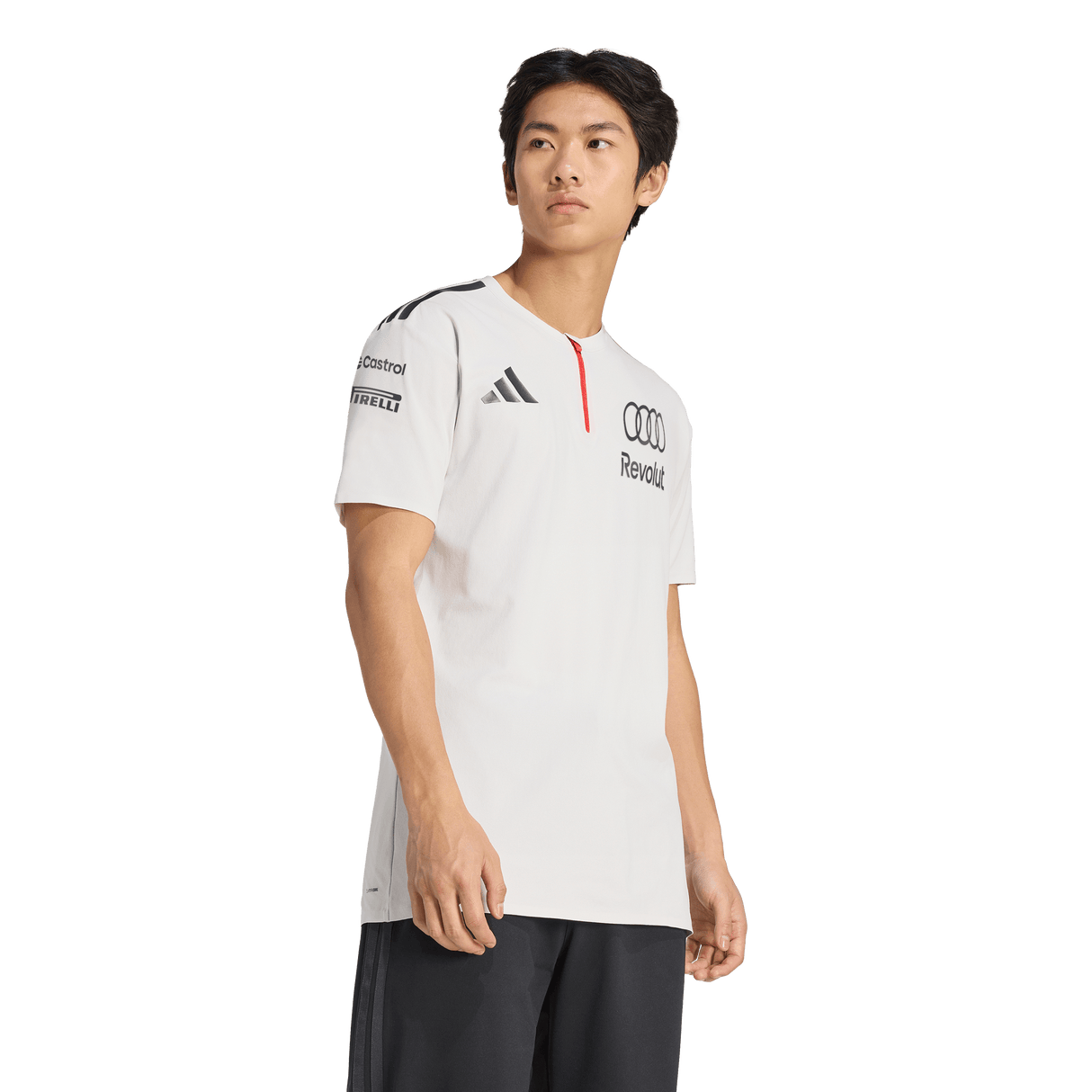 ADIDAS - Audi Revolut Formula One Team 2026 Engineers & Marketing Polo Short Sleeve - Uomo - Grey - image 4