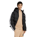 ADIDAS - Essentials CLIMAWARM Giacca Piumino Con Cappuccio 3 Strisce - Uomo - Black - image 4