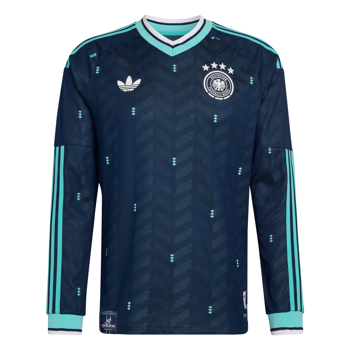 ADIDAS - Germany 26 Away Authentic Long Sleeve Jersey - Uomo - Blue - image 1