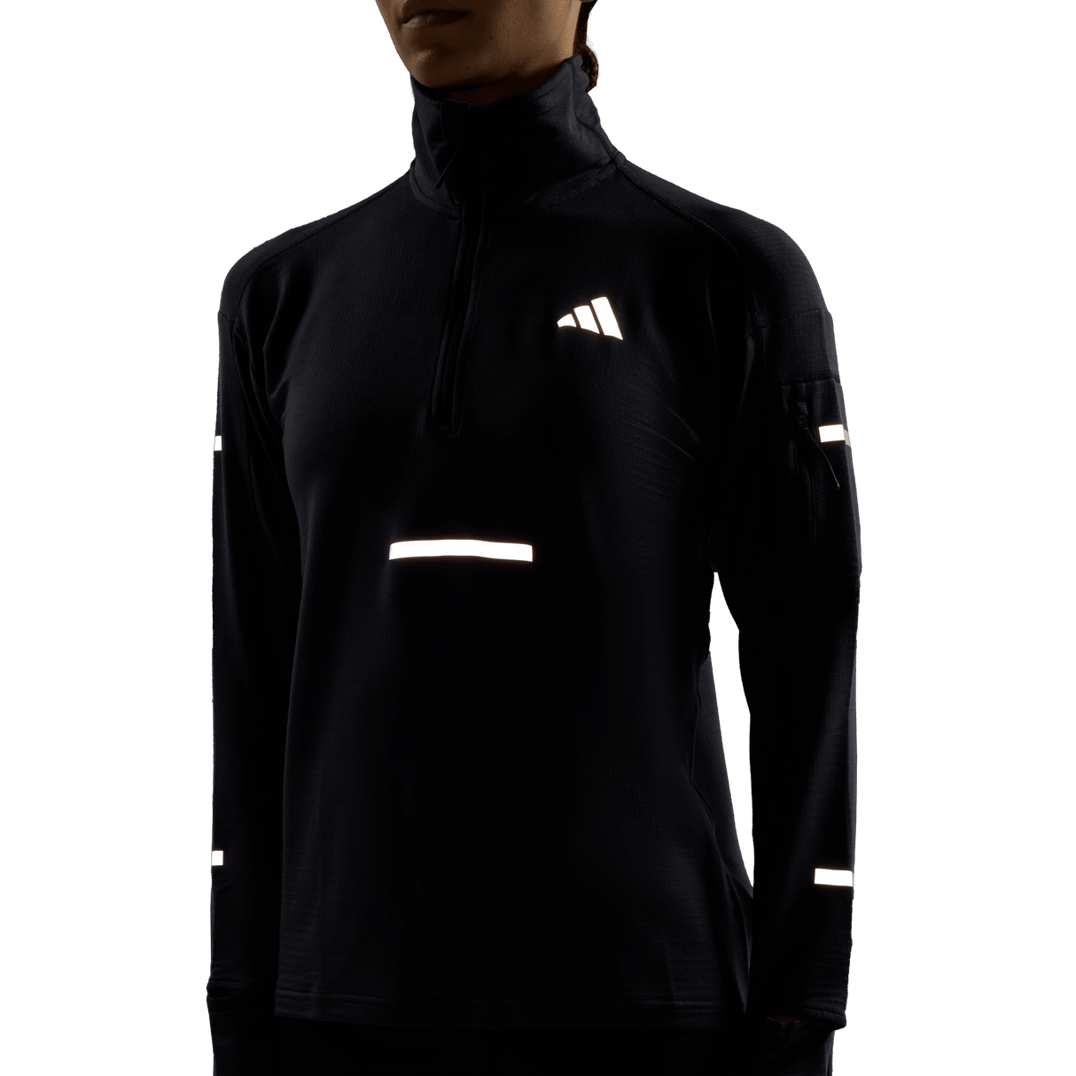 ADIDAS - Maglia Da Running Adi365 CLIMAWARM+ Half Zip - Donna - Black - image 7