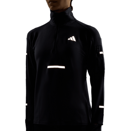 ADIDAS - Maglia Da Running Adi365 CLIMAWARM+ Half Zip - Donna - Black - image 7