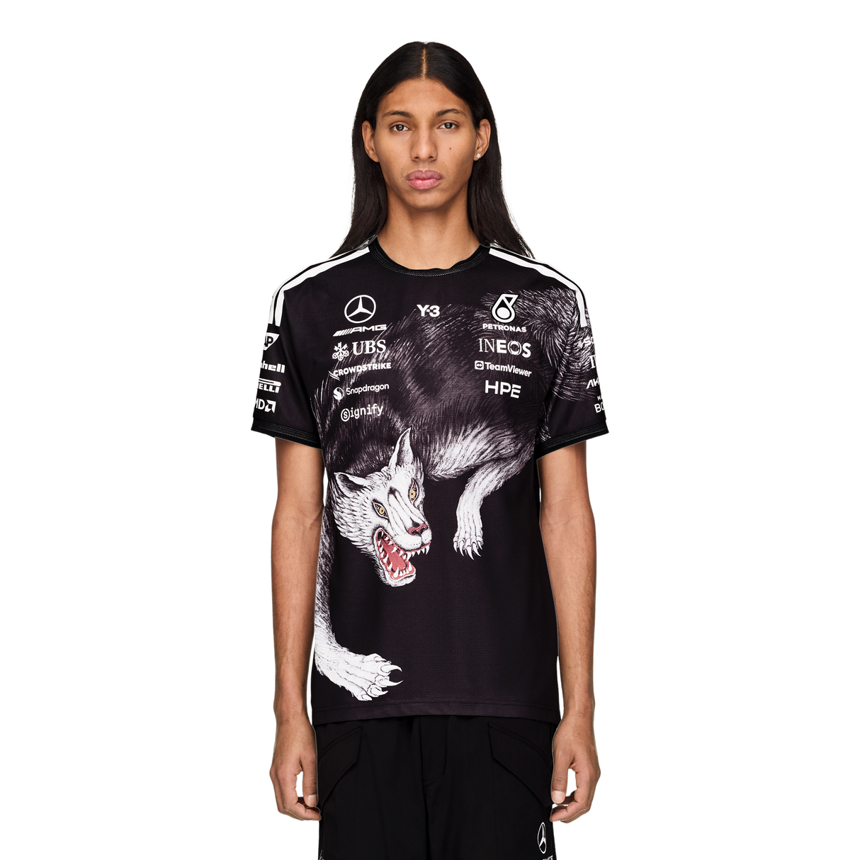 ADIDAS - Y-3 Mercedes - Amg Petronas Formula 1 Team Driver Short Sleeve Jersey - Black - image 2