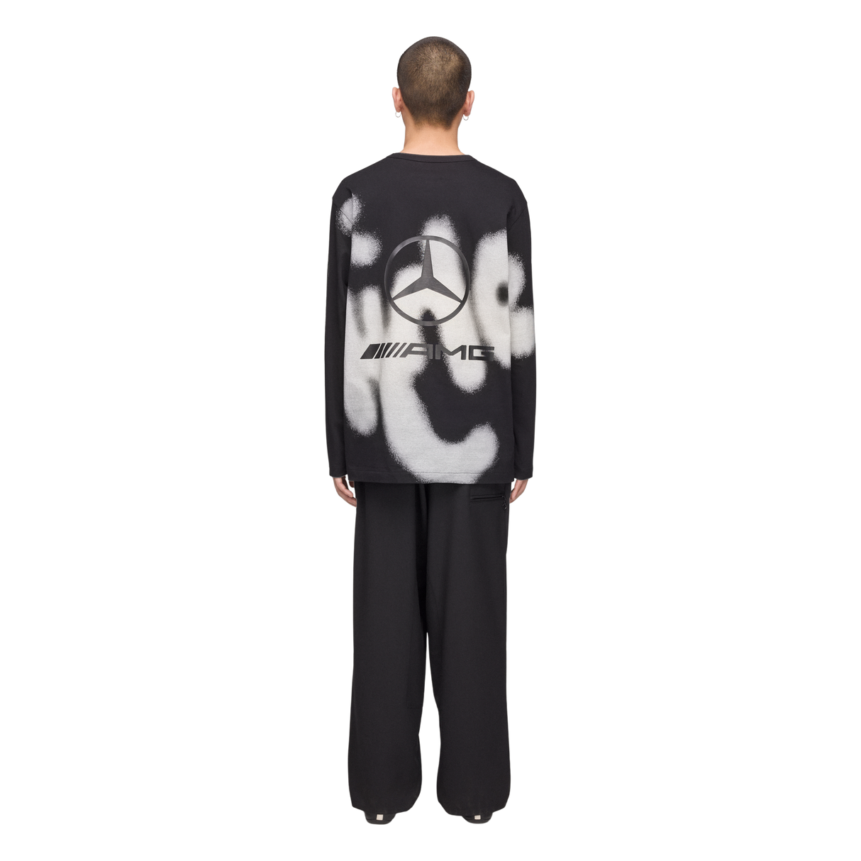 ADIDAS - Y-3 Mercedes - Amg Petronas Formula 1 Team Yohji Graphic Long Sleeve Tee - Black - image 3