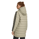 ADIDAS - Parka Imbottito Leggero Con Cappuccio Tecnologia CLIMAWARM E 3 Strisce Essentials. - Donna - Green - image 3