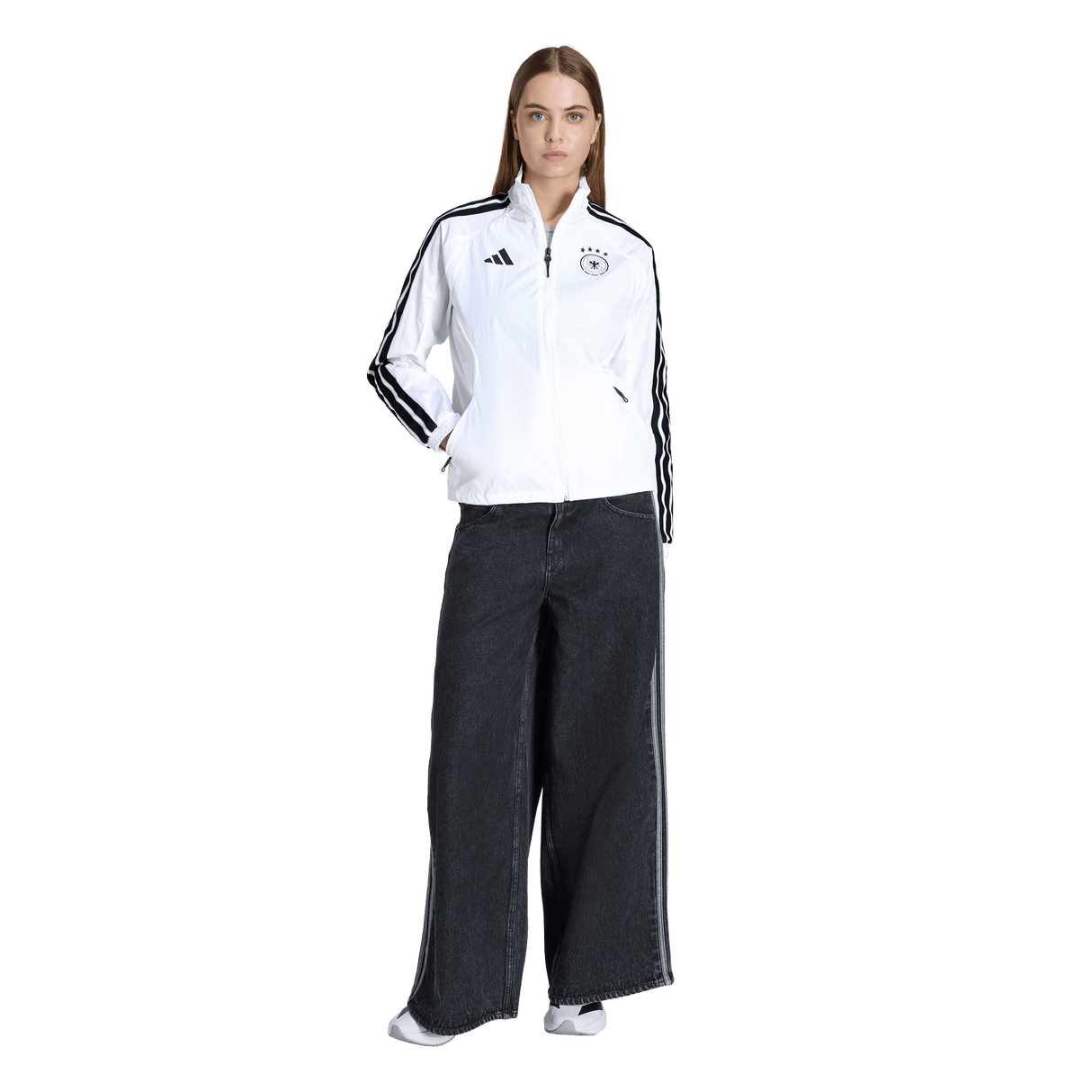 ADIDAS - Germany Home Anthem Jacket - Donna - White - image 4