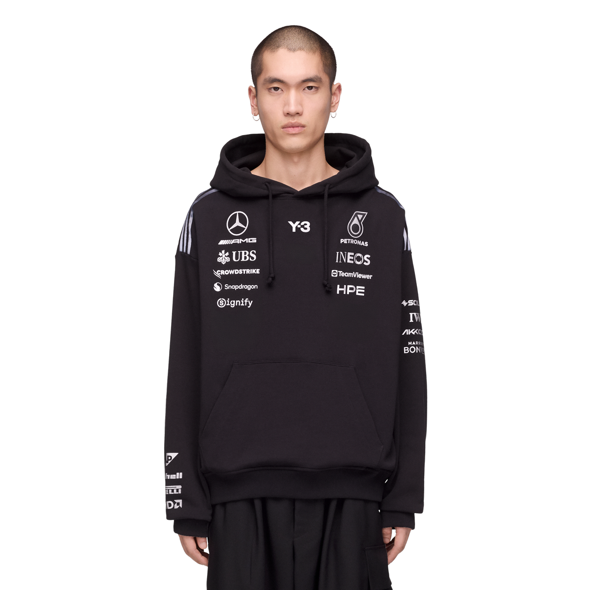 ADIDAS - Y-3 Mercedes - Amg Petronas Formula 1 Team Hoodie - Black - image 2