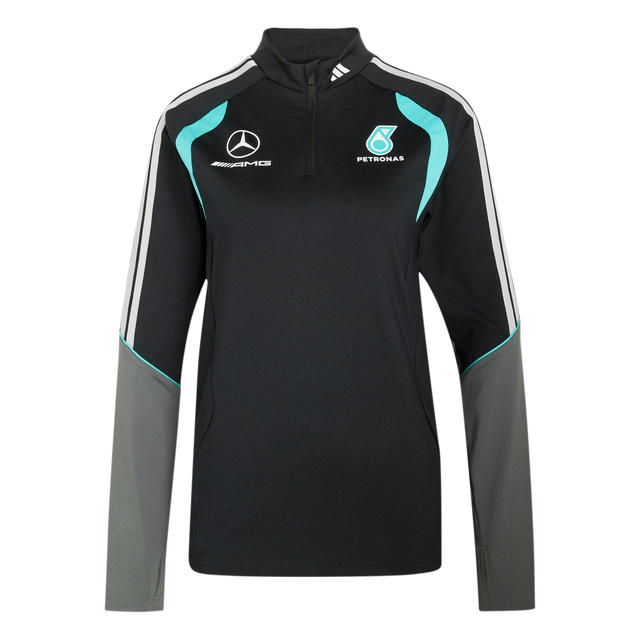 ADIDAS - Mercedes - Amg Petronas Formula 1 Team Mechanics Quarter Zip - Donna - Black - image 1