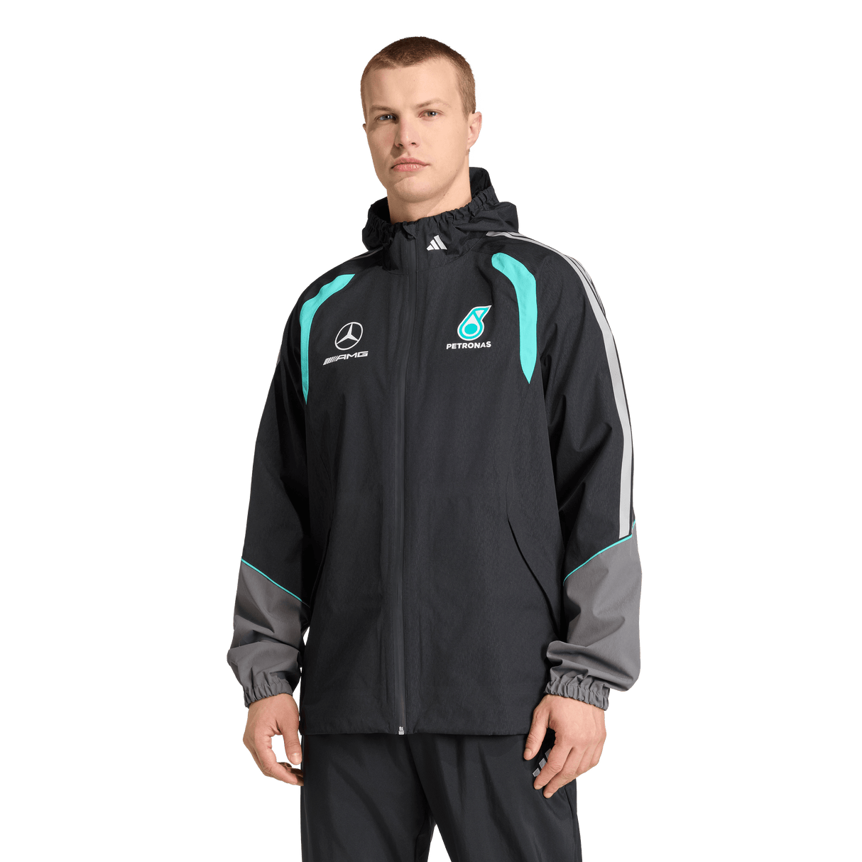 ADIDAS - Giacca Mercedes - Amg Petronas Formula 1 Team Mechanics Rain - Uomo - Black - image 2