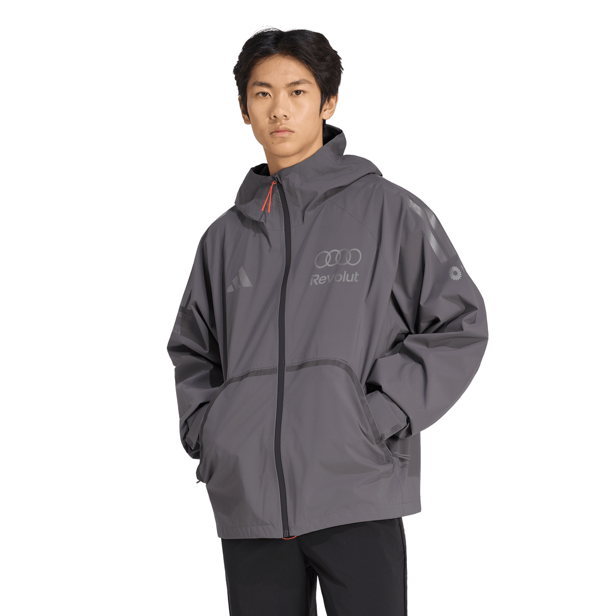 ADIDAS - Audi Revolut Formula One Team 2026 Engineers & Marketing Rain Jacket - Uomo - Black - image 2