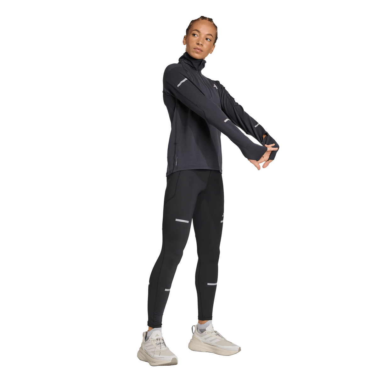 ADIDAS - Maglia Da Running Adi365 CLIMAWARM+ Half Zip - Donna - Black - image 4