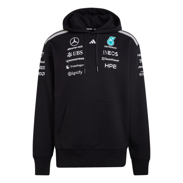 ADIDAS - Felpa Con Cappuccio Mercedes-Amg Petronas Formula 1 Team Driver - Uomo - Black - image 1