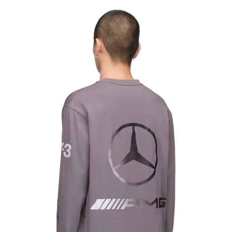 ADIDAS - Y-3 Mercedes - Amg Petronas Formula 1 Team Chaos Logo Long Sleeve Tee - Grey - image 7