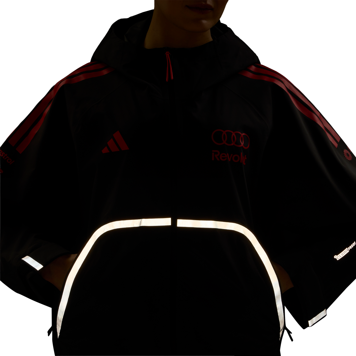 ADIDAS - Audi Revolut Formula One Team 2026 Mechanics Rain Jacket - Donna - Black - image 7