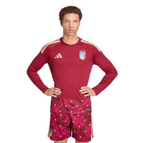 ADIDAS - Italia 26 Maglia Home Goalkeeper Long Sleeve - Uomo - Burgundy - image 3