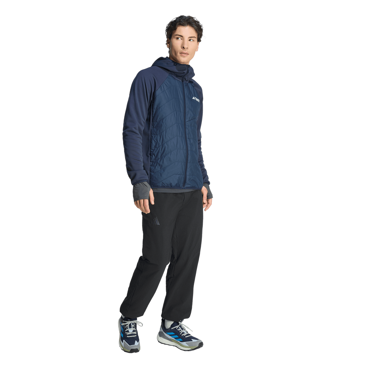 ADIDAS - TERREX Multi CLIMAWARM Insulated Hybrid Hooded Jacket - Uomo - Blue - image 4