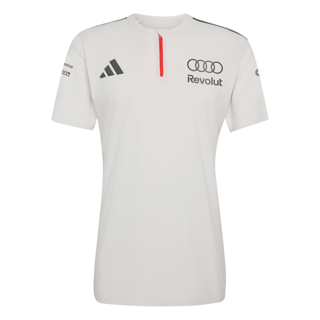 ADIDAS - Audi Revolut Formula One Team 2026 Engineers & Marketing Polo Short Sleeve - Uomo - Grey - image 1