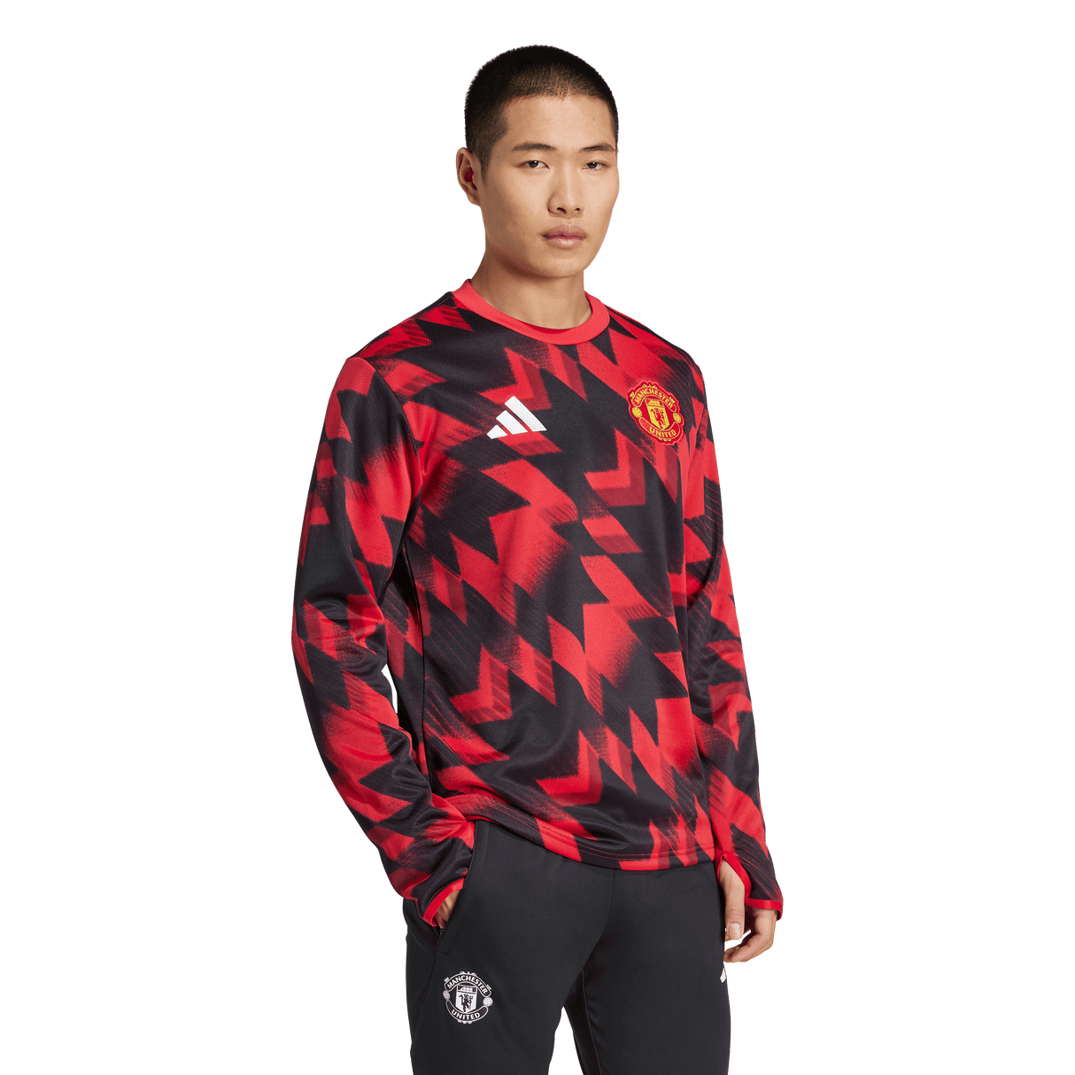 ADIDAS - Top Pre-Match Warm Manchester United Fc 25/26 - Uomo - Red - image 4