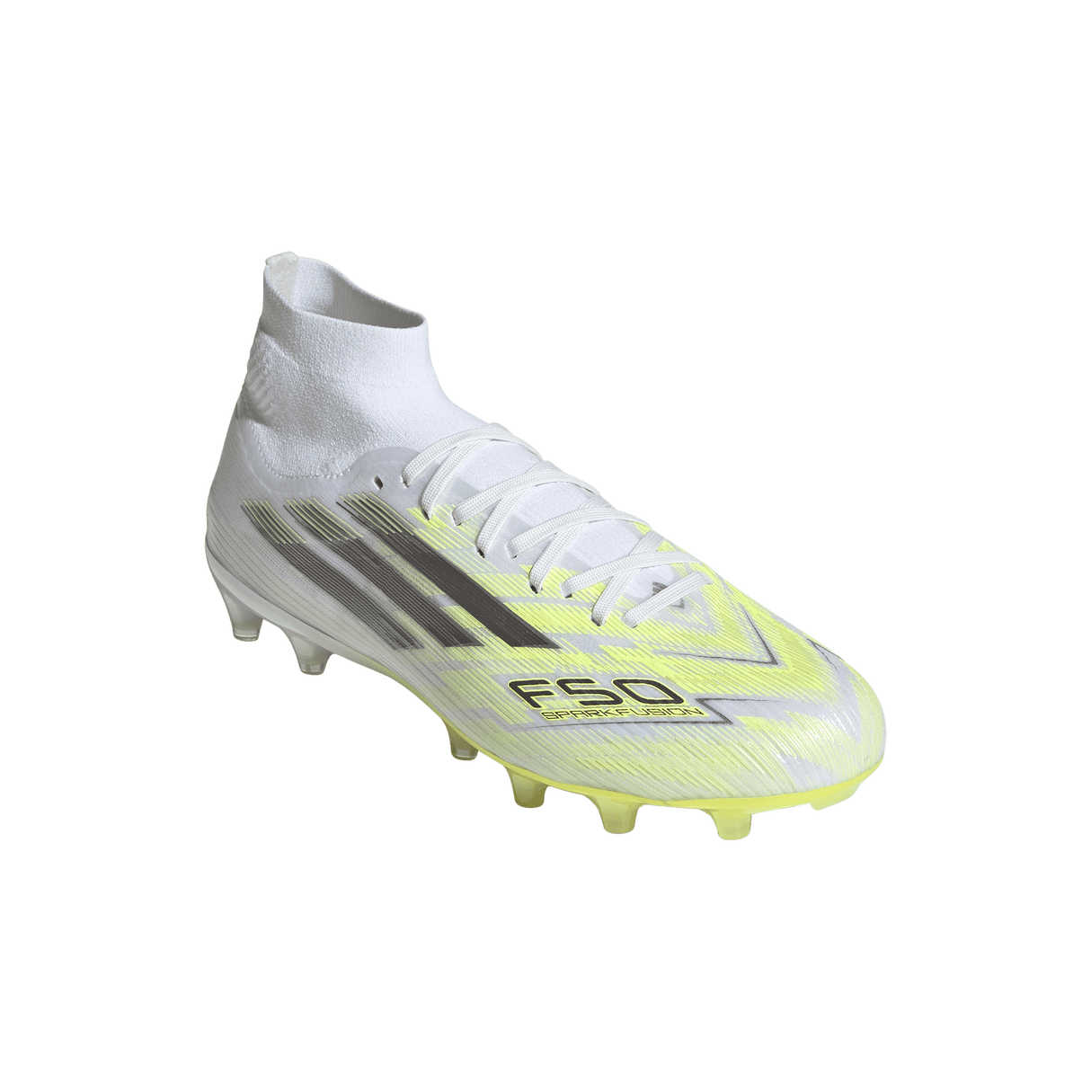 ADIDAS - Scarpe Da Calcio Per Terreni Naturali Compatti/Superfici In Erba Artificiale F50 Sparkfusion Pro Mid Cut - Donna - White - image 5