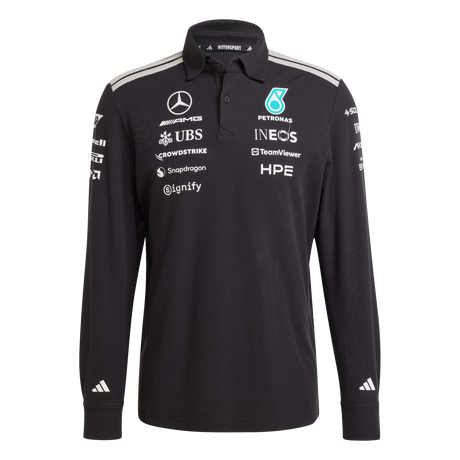 ADIDAS - Mercedes - Amg Petronas Formula 1 Team Engineers Polo Longsleeve - Uomo - Black - image 1