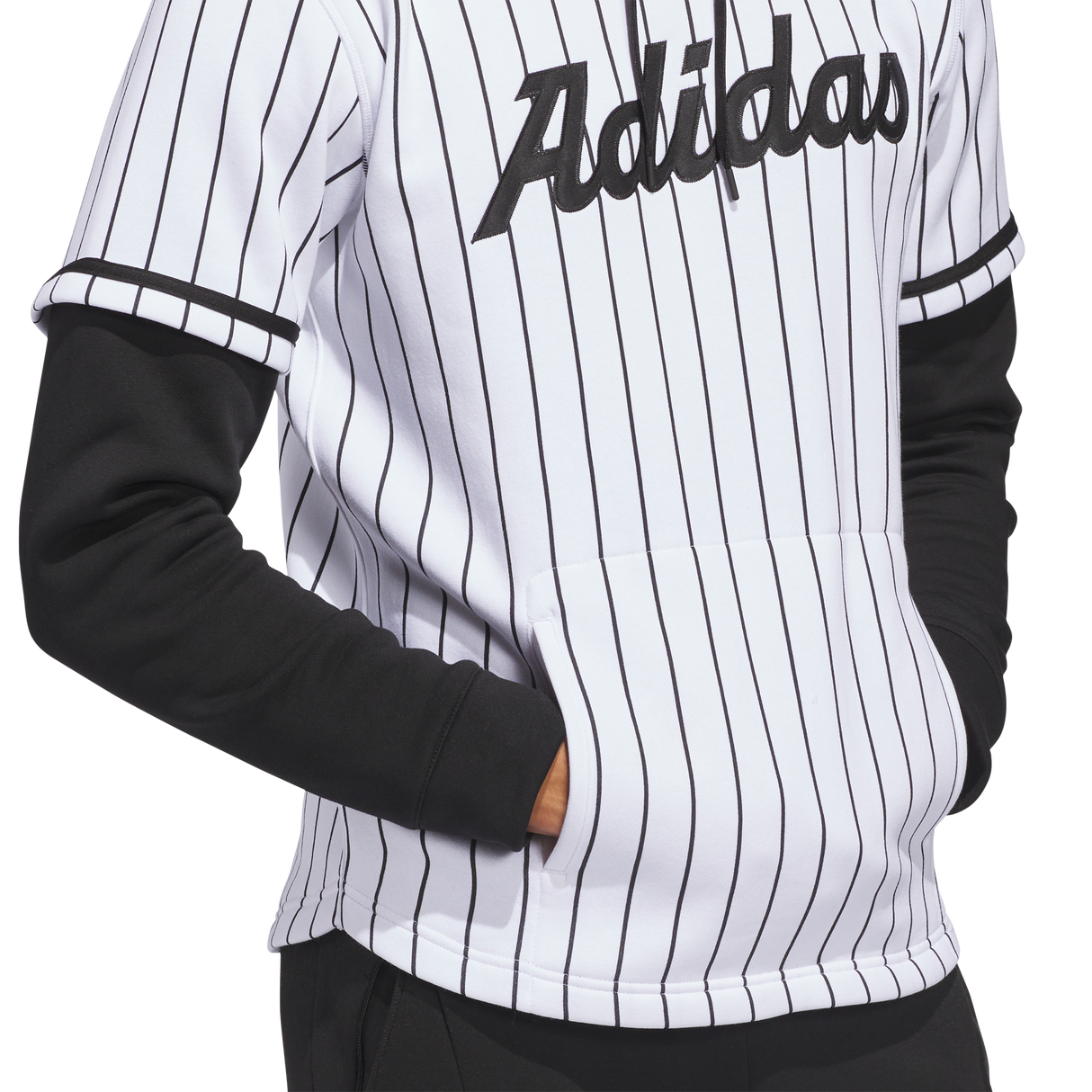 ADIDAS - Maglia Con Cappuccio Adidas Dugout Pinstripe - Uomo - White - image 6