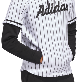 ADIDAS - Maglia Con Cappuccio Adidas Dugout Pinstripe - Uomo - White - image 6
