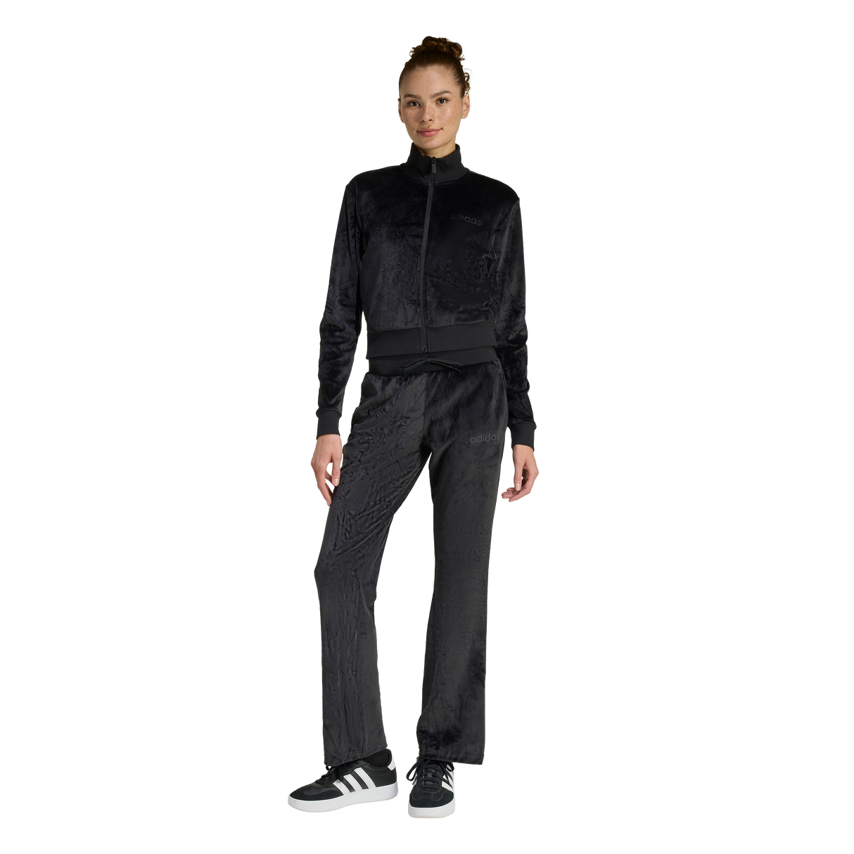 ADIDAS - Tuta Da Ginnastica In Velluto Glam - Donna - Black - image 4