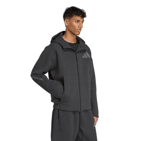 ADIDAS - Z.N.E. Adidas Felpa Con Cappuccio Premium A Zip Intera - Uomo - Black - image 4